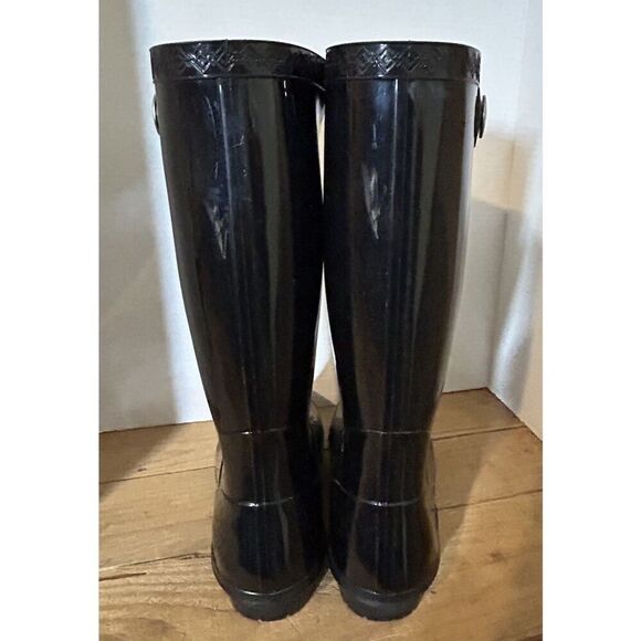 UGG SIENNA BLACK WATERPROOF RUBBER BOOT WOMEN'S RAINBOOTS SIZE US 9 - Picture 3 of 5